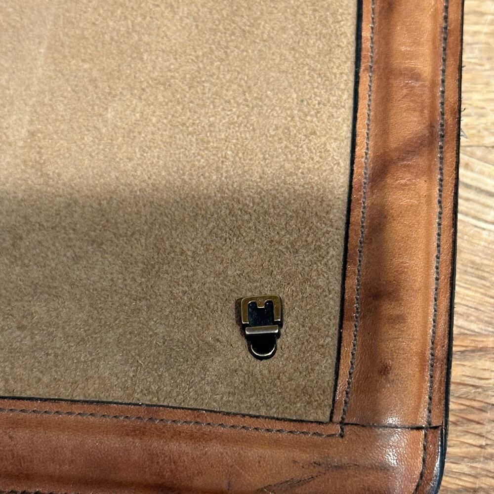 NWT Vintage Michael Scott Brown Tutone Leather Suede Briefcase Portfolio Bag - Picture 7 of 12